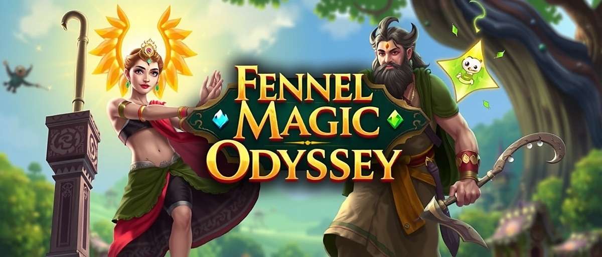 Fennel Magic Odyssey Official Cover Art Fennel Magic Odyssey game cover featuring Indian mythological characters with magical elements